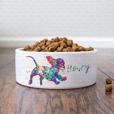 Personalized Dog Gift Idea - Creative Painting Puppy Portrait For Puppy Lovers - Pet Bowl
